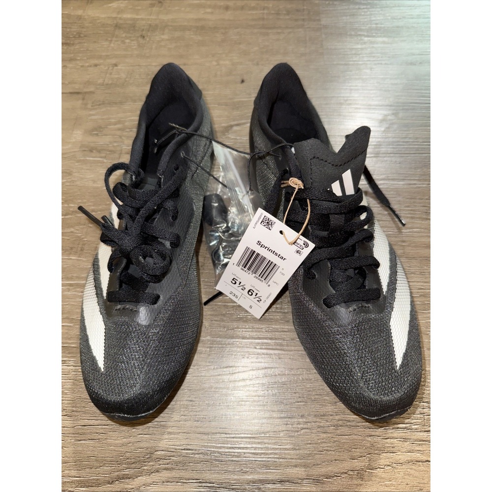 Brand New Adidas Sprintstar Men's 5.5, Women's 6.5 Cleats NWT Black